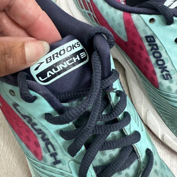 Brooks Launch 3 Shoes Womens Size 9 Teal Pink‎ Running Sneakers Athletic Walking - Picture 5 of 12